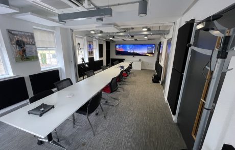 acoustic wall panel and small raft installation in Cambridgeshire